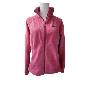 Columbia Fleece Jacket Pink Zip Up Women Size M Full‎ Zip Outdoor Layer